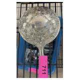 VINTAGE SILVERPLATE HAND MIRROR VINTAGE SILVERPLATE HAND MIRROR