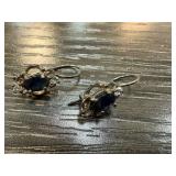 STERLING SILVER SAPPHIRE EARRINGS STERLING SILVER SAPPHIRE EARRINGS