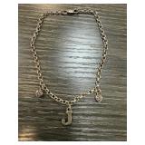STERLING SILVER J NECKLACE STERLING SILVER J NECKLACE