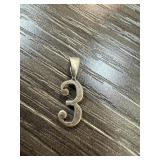 STERLING SILVER #3 PENDANT STERLING SILVER #3 PENDANT