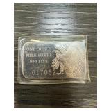 1 OZ SILVER BULLION BAR .999 EAGLE 1 OZ SILVER BULLION BAR .999 EAGLE