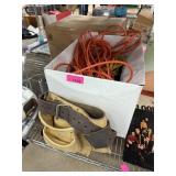 BOX OF EXTENSION CORDS & TOOL BELT BOX OF EXTENSION CORDS & TOOL BELT