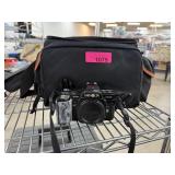 MINOLTA CAMERA W LENSES BAG & FLASH MINOLTA CAMERA W LENSES BAG & FLASH