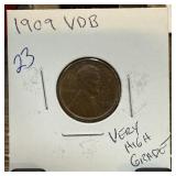 1909 VDB WHEAT PENNY CENT HIGH GRADE 1909 VDB WHEAT PENNY CENT HIGH GRADE