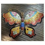 LARGE CLOISONNE BUTTERFLY LARGE CLOISONNE BUTTERFLY