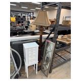 SMALL JEWELRY ARMOIRE FLOOR LAMP / MIRROR SMALL JEWELRY ARMOIRE FLOOR LAMP / MIRROR