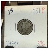 1931 MERCURY SILVER DIME 1931 MERCURY SILVER DIME