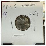 1944 MERCURY SILVER DIME 1944 MERCURY SILVER DIME