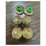 VINTAGE MID CENTURY DANGLE DROP EARRINGS VINTAGE MID CENTURY DANGLE DROP EARRINGS