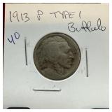 1913 TYPE 1 BUFFALO NICKEL 1913 TYPE 1 BUFFALO NICKEL