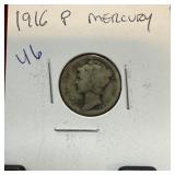 1916 MERCURY SILVER DIME 1916 MERCURY SILVER DIME