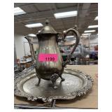 VTG SILVERPLATE COFFEE POT / TRAY VTG SILVERPLATE COFFEE POT / TRAY