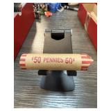 ROLL OF MIXED DATE WHEAT PENNIES CENTS ROLL OF MIXED DATE WHEAT PENNIES CENTS