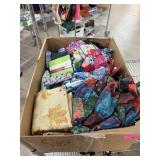LARGE BOX OF MIXED FABRRIC LARGE BOX OF MIXED FABRRIC