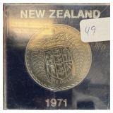 1971 NEW ZEALAND $1 COIN 1971 NEW ZEALAND $1 COIN