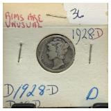 1928-D SILVER MERCURY DIME 1928-D SILVER MERCURY DIME