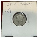 1928-S SILVER MERCURY DIME 1928-S SILVER MERCURY DIME