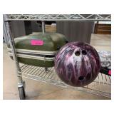 VINTAGE EBONITE BOWLING BALL W CASE (AS IS) VINTAGE EBONITE BOWLING BALL W CASE (AS IS)