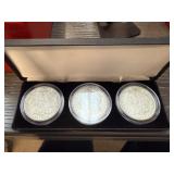 3PC MORGAN SILVER DOLLARS 1921 P,D,S 3PC MORGAN SILVER DOLLARS 1921 P,D,S