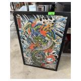 LARGE FRAMED ED HARDY WALL ART LARGE FRAMED ED HARDY WALL ART