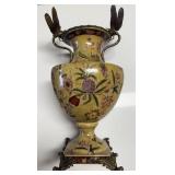 LG MARK ROBERTS BRONZE & PORCELAIN DRAGONFLY VASE LG MARK ROBERTS BRONZE & PORCELAIN DRAGONFLY VASE