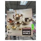 6 PC SET NESTING STAINLESS STEEL MIXING BOWLS 6 PC SET NESTING STAINLESS STEEL MIXING BOWLS