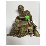 ANTIQUE SPELTER SCULPTURE PHILOSOPHER ANTIQUE SPELTER SCULPTURE PHILOSOPHER