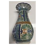 LARGE MEXICAN POTTERY VASE PUEBLA TALAVERA LARGE MEXICAN POTTERY VASE PUEBLA TALAVERA