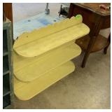 VINTAGE YELLOW SHELF UNIT VINTAGE YELLOW SHELF UNIT