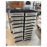 2PC STORAGE DRAWER UNITS W SOME CRAFT MISC 2PC STORAGE DRAWER UNITS W SOME CRAFT MISC