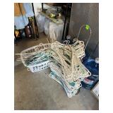HANGER HOLDER & BASKET W LARGE LOT OF HANGERS HANGER HOLDER & BASKET W LARGE LOT OF HANGERS