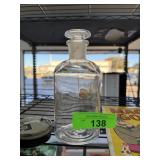 VINTAGE PYREX GLASS BOTTLE W STOPPER VINTAGE PYREX GLASS BOTTLE W STOPPER