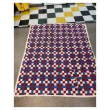 VINTAGE HAND MADE QUILTED BLANKET NOTE VINTAGE HAND MADE QUILTED BLANKET NOTE