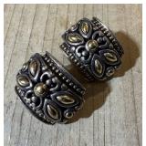 JOHN HARDY 18K GOLD & STERLING SILVER EARRINGS