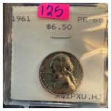 1961 PROOF JEFFERSON NICKEL