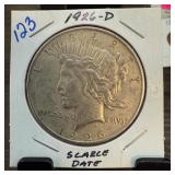 1926-D PEACE SILVER DOLLAR SCARCE DATE