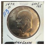 1972-D IKE DOLLAR HIGH GRADE