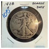 1928-S WALKING LIBERTY SILVER HALF DOLLAR
