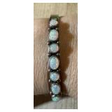 NICE!!! STERLING SILVER OVAL CUFF BRACELET