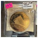 24K GOLD PLATE PROOF US CONSTITUTION