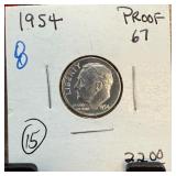 1954 ROOSEVELT PROOF SILVER DIME