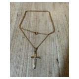 14K GOLD FILL CROSS NECKLACE