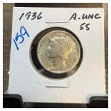 1936 MERCURY SILVER DIME