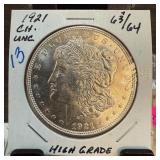 1921 MORGAN SILVER DOLLAR UNC HIGH GRADE
