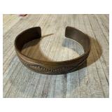 SIGNED COPPER CUFF BRACELET DOUGLAS ETSITTY NAVAJO