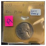 1939-S KEY DATE JEFERSON NICKEL