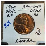 1960-D/D/D MEMORIAL PENNY CENT RPM-040 STRONG