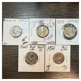 5PC HIGH GRADE JEFFERSON NICKELS