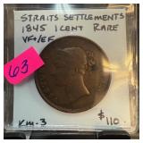 RARE STRAITS SETTLEMENT EAST INDIA CO CENT