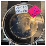 2003-S GEM PROOF JFK HALF DOLLAR
